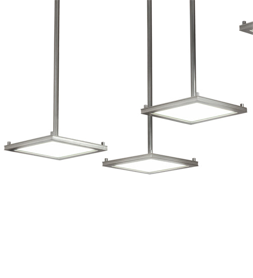 Meyda Lighting Kossar 75" 10-Light OLED Nickel Cascading Pendant Light