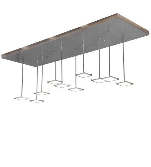 Meyda Lighting Kossar 75" 10-Light OLED Nickel Cascading Pendant Light