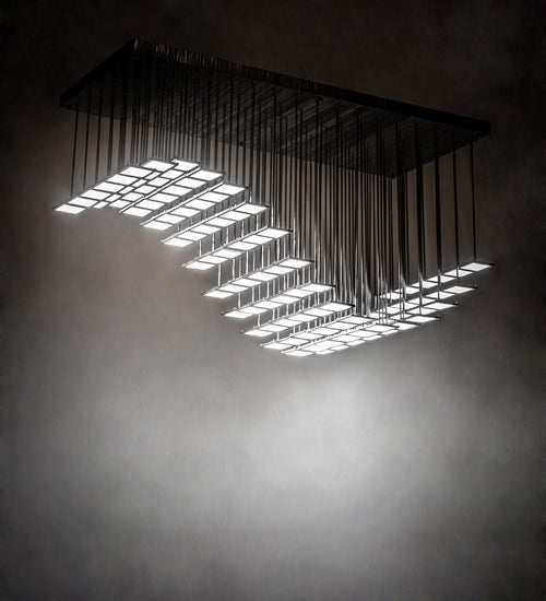 Meyda Lighting Kossar 80" 102-Light LED Alloy Wheel Clear Coat Cascading Pendant Light