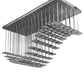 Meyda Lighting Kossar 80" 102-Light OLED Alloy Wheel Clear Coat Cascading Pendant Light With White Shade