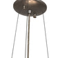 Meyda Lighting Kromatico 16" 3-Light Nickel Inverted Pendant Light With Blue Shade Glass