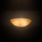 Meyda Lighting Kromatico 24" 3-Light Nickel Inverted Pendant Light With Amber & Gold Shade Glass