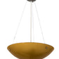 Meyda Lighting Kromatico 24" 3-Light Nickel Inverted Pendant Light With Amber & Gold Shade Glass