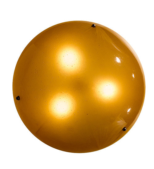 Meyda Lighting Kromatico 24" 3-Light Nickel Inverted Pendant Light With Amber & Gold Shade Glass