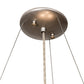 Meyda Lighting Kromatico 24" 3-Light Nickel Inverted Pendant Light With Amber & Gold Shade Glass
