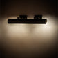 Meyda Lighting Kromme 24" 2-Light Antique Copper Picture Wall Sconce With Chocolate Shade
