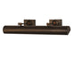 Meyda Lighting Kromme 24" 2-Light Antique Copper Picture Wall Sconce With Chocolate Shade