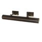 Meyda Lighting Kromme 24" 2-Light Antique Copper Picture Wall Sconce With Chocolate Shade