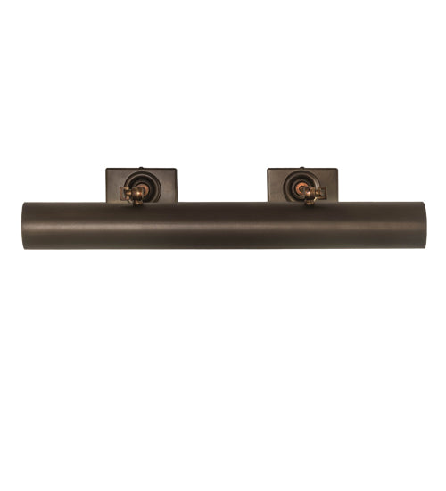 Meyda Lighting Kromme 24" 2-Light Antique Copper Picture Wall Sconce With Chocolate Shade