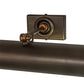 Meyda Lighting Kromme 24" 2-Light Antique Copper Picture Wall Sconce With Chocolate Shade
