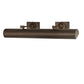 Meyda Lighting Kromme 24" 2-Light Antique Copper Picture Wall Sconce With Chocolate Shade