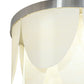 Meyda Lighting Kronick 48" 12-Light Brushed Stainless Steel Flush Mount Light With Creme Carrara Idalight Shade