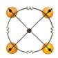 Meyda Lighting Kuberic 49" 4-Light Timeless Bronze Chandelier With Amber Shade Glass