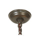 Meyda Lighting Kuberic 49" 4-Light Timeless Bronze Chandelier With Amber Shade Glass