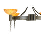 Meyda Lighting Kuberic 49" 4-Light Timeless Bronze Chandelier With Amber Shade Glass