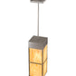 Meyda Lighting Kyoto 11" 4-Light Brushed Stainless Steel Pendant Light With Beige & White Shade Glass