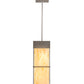 Meyda Lighting Kyoto 11" 4-Light Brushed Stainless Steel Pendant Light With Beige & White Shade Glass