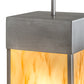 Meyda Lighting Kyoto 11" 4-Light Brushed Stainless Steel Pendant Light With Beige & White Shade Glass