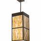 Meyda Lighting Kyoto 20" 4-Light Timeless Bronze Pendant Light With Travertine Idalight Shade