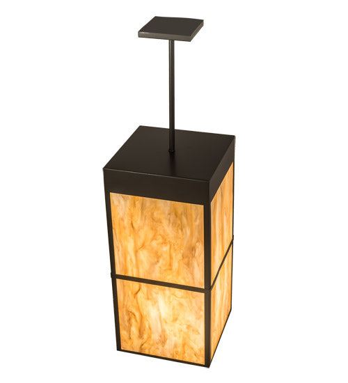 Meyda Lighting Kyoto 20" 4-Light Timeless Bronze Pendant Light With Travertine Idalight Shade