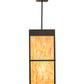 Meyda Lighting Kyoto 20" 4-Light Timeless Bronze Pendant Light With Travertine Idalight Shade