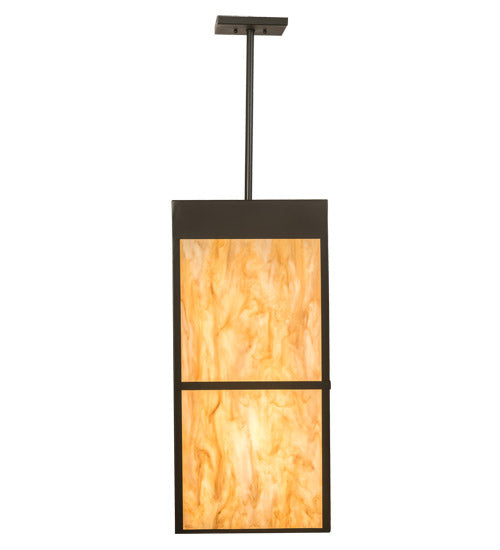 Meyda Lighting Kyoto 20" 4-Light Timeless Bronze Pendant Light With Travertine Idalight Shade