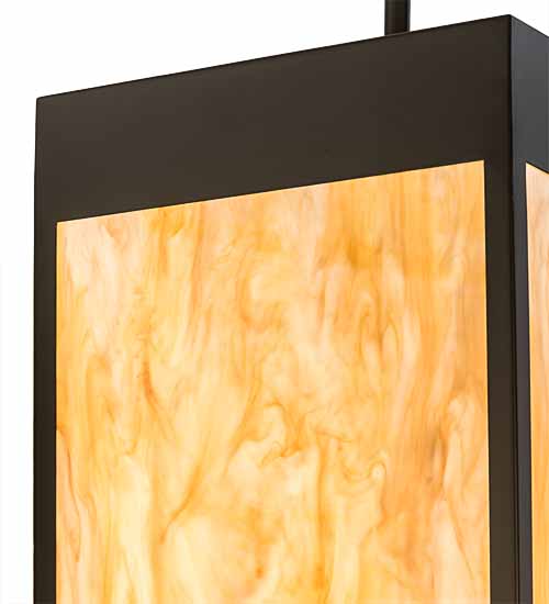 Meyda Lighting Kyoto 20" 4-Light Timeless Bronze Pendant Light With Travertine Idalight Shade