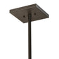 Meyda Lighting Kyoto 20" 4-Light Timeless Bronze Pendant Light With Travertine Idalight Shade