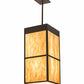 Meyda Lighting Kyoto 20" 4-Light Timeless Bronze Pendant Light With Travertine Idalight Shade