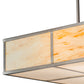 Meyda Lighting Kyoto 30" 4-Light Satin Stainless Steel Island Pendant Light With Randsburg Rock Idalight Shade