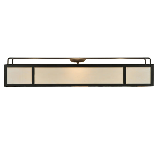 Meyda Lighting Kyoto 41" 6-Light Oil Rubbed Bronze Semi-flush Mount Ceiling Light With Whitestone Idalight Shade