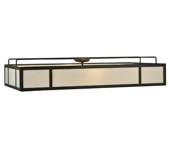 Meyda Lighting Kyoto 41" 6-Light Oil Rubbed Bronze Semi-flush Mount Ceiling Light With Whitestone Idalight Shade