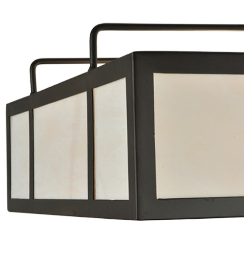 Meyda Lighting Kyoto 41" 6-Light Oil Rubbed Bronze Semi-flush Mount Ceiling Light With Whitestone Idalight Shade