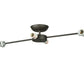 Meyda Lighting Kyoto 41" 6-Light Oil Rubbed Bronze Semi-flush Mount Ceiling Light With Whitestone Idalight Shade