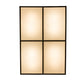 Meyda Lighting Kyoto 45" 8-Light Timeless Bronze Island Flush Mount Light With Beige Eggshell Textrene Shade