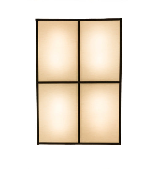 Meyda Lighting Kyoto 45" 8-Light Timeless Bronze Island Flush Mount Light With Beige Eggshell Textrene Shade