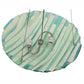 Meyda Lighting La Spiaggia 21" 3-Light Nickel Inverted Pendant Light With Fused Aqua Shade Glass