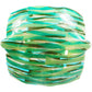 Meyda Lighting La Spiaggia 29" 4-Light Nickel Inverted Pendant Light With Green Fused Shade Glass