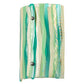 Meyda Lighting La Spiaggia 9" Nickel Wall Sconce With Multi-Colored Shade Glass