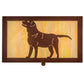 Meyda Lighting Labrador Retriever 24" 2-Light Rust Flush Mount Light With Beige Iridescent Shade Glass