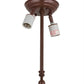 Meyda Lighting Labrador Retriever 24" 2-Light Rust Flush Mount Light With Beige Iridescent Shade Glass
