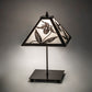 Meyda Lighting Lady Slipper 17" Timeless Bronze Table Lamp With White Art Shade Glass