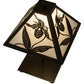 Meyda Lighting Lady Slipper 17" Timeless Bronze Table Lamp With White Art Shade Glass