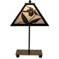 Meyda Lighting Lady Slipper 17" Timeless Bronze Table Lamp With White Art Shade Glass