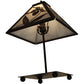 Meyda Lighting Lady Slipper 17" Timeless Bronze Table Lamp With White Art Shade Glass