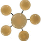 Meyda Lighting Lafayette 23" 6-Light Craftsman Brown Chandelier With White Shade Glass