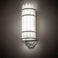 Meyda Lighting Lagoon 6" Nickel Powder Coat Deco Wall Sconce With White Statuario Idalight Shade