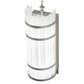 Meyda Lighting Lagoon 6" Nickel Powder Coat Deco Wall Sconce With White Statuario Idalight Shade