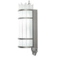 Meyda Lighting Lagoon 6" Nickel Powder Coat Deco Wall Sconce With White Statuario Idalight Shade