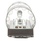 Meyda Lighting Lagoon 6" Nickel Powder Coat Deco Wall Sconce With White Statuario Idalight Shade